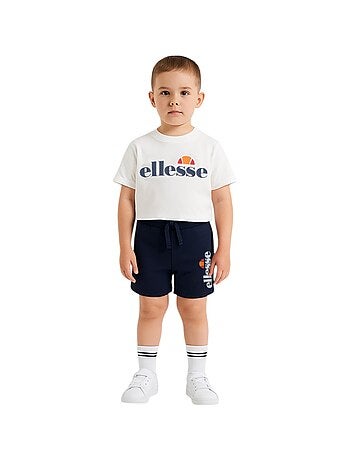 Ellesse - Ensemble 3 pièces t-shirt manches courtes short et sac à imprimé