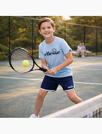 Ellesse - Ensemble 3 pièces t-shirt short et chaussettes enfant à imprimé