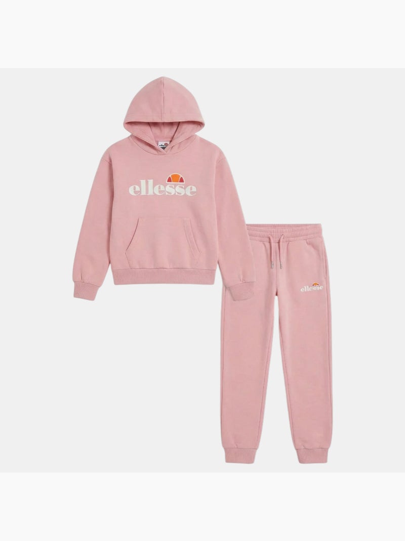 Ellesse - Ensemble Sweat à capuche et pantalon de jogging Fille Rose - Kiabi