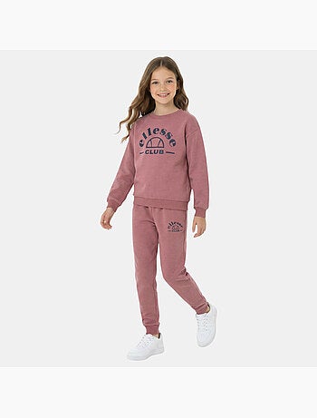 Ellesse - Ensemble sweat capuche et pantalon jogging fille à imprimé