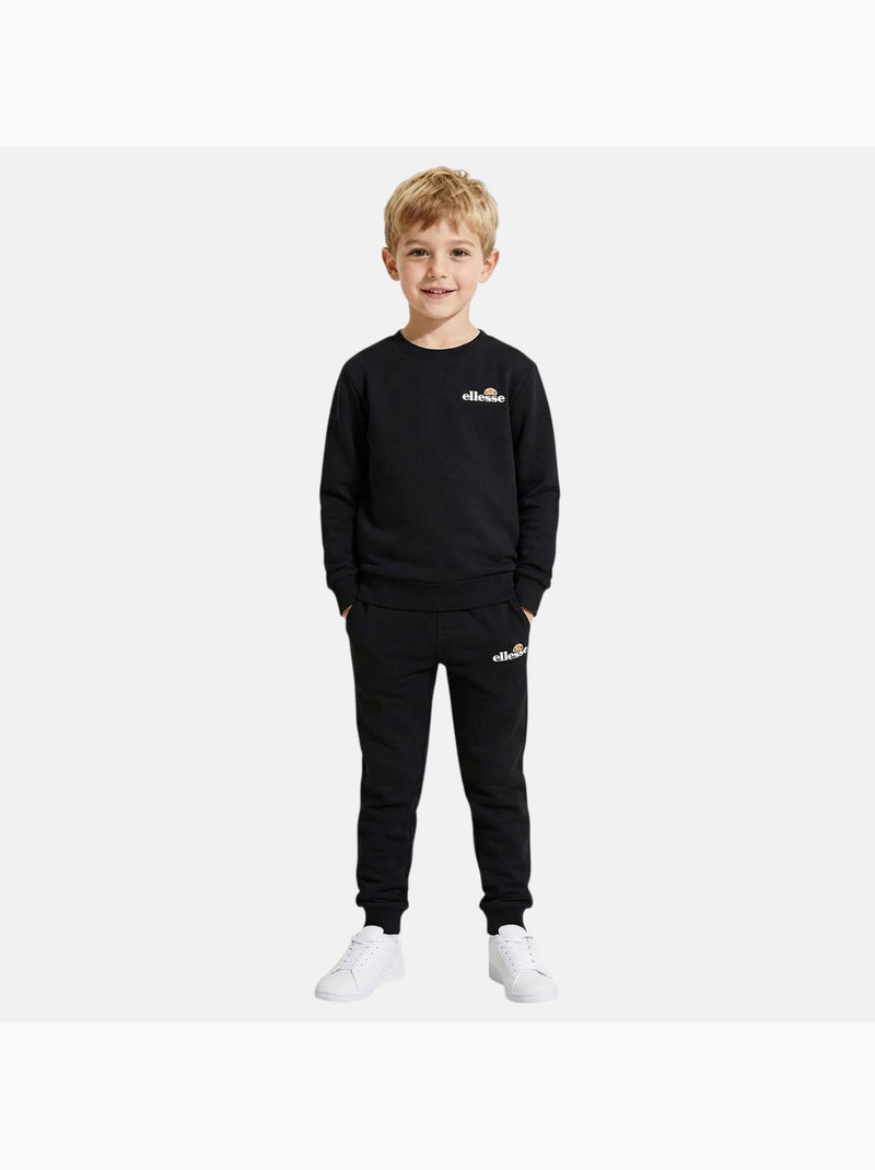 Pantalon De Jogging Garçon RBX Noir Chiné - Coupe Avec Revers, 60% Coton 40% Polyester, Neuf Avec étiquette