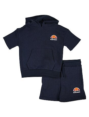 Ellesse - Ensemble T-shirt à capuche et Short Ellesse Garcon Marine