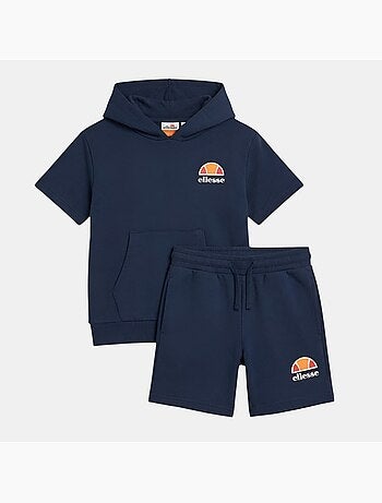 Ellesse - ensemble t-shirt à capuche et short imprimés