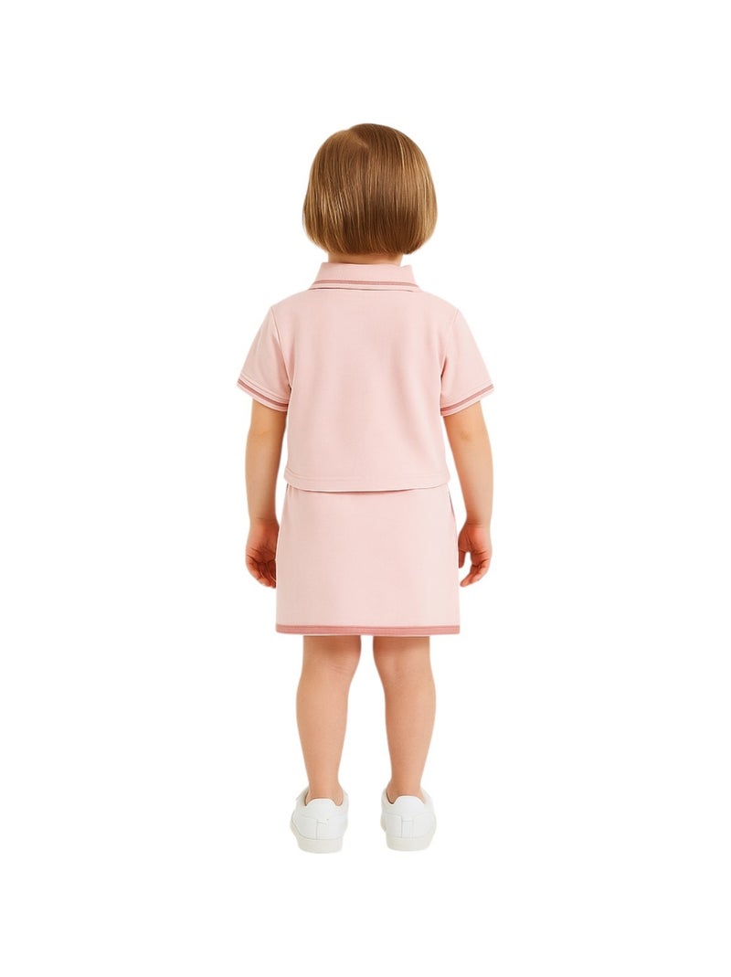 Ellesse - Ensemble T-shirt et Jupe Short Fille Rose - Kiabi