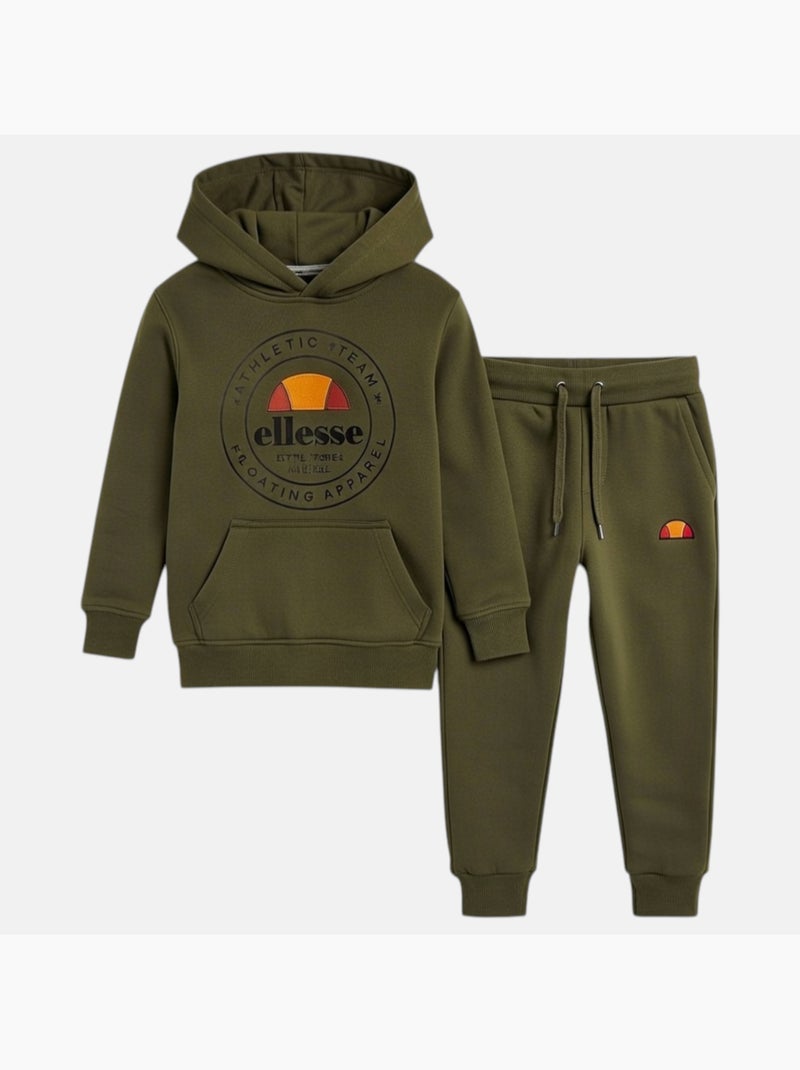 Ellesse - Ensemble veste capuche et pantalon jogging garçon à imprimé Kaki - Kiabi