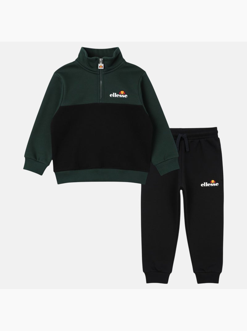 Ellesse - ensemble veste zippée col montant et pantalon de jogging Vert - Kiabi