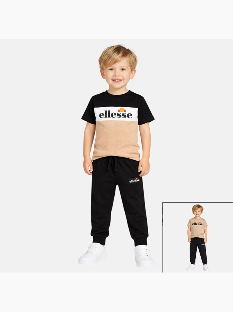Ellesse - lot de 2 t-shirts manches courtes et jogging Beige - Kiabi