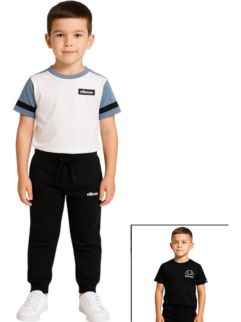Ellesse - lot de 2 t-shirts manches courtes et pantalon de jogging Blanc - Kiabi