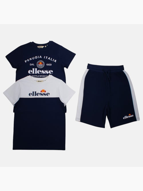 Ellesse - lot de 2 t-shirts manches courtes et short - Kiabi Ellesse - lot de 2 t-shirts manches courtes et short - Kiabi