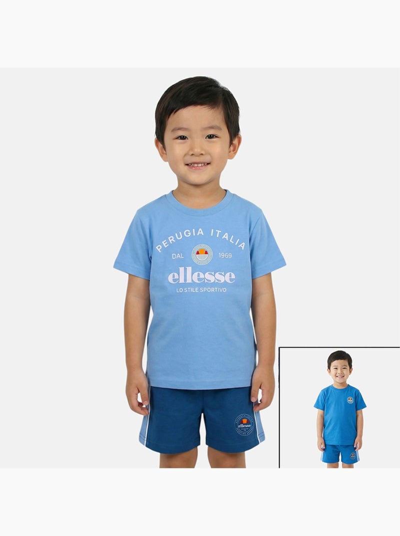 Ellesse - lot de 2 t-shirts manches courtes et short Bleu - Kiabi
