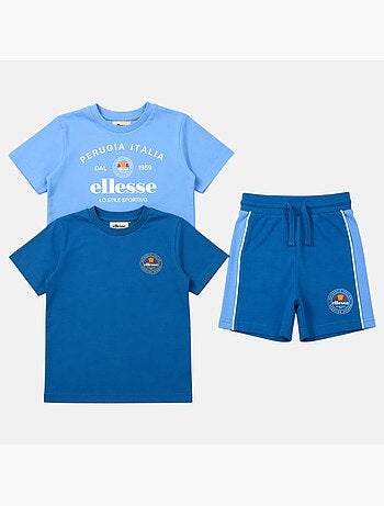 Ellesse - lot de 2 t-shirts manches courtes et short