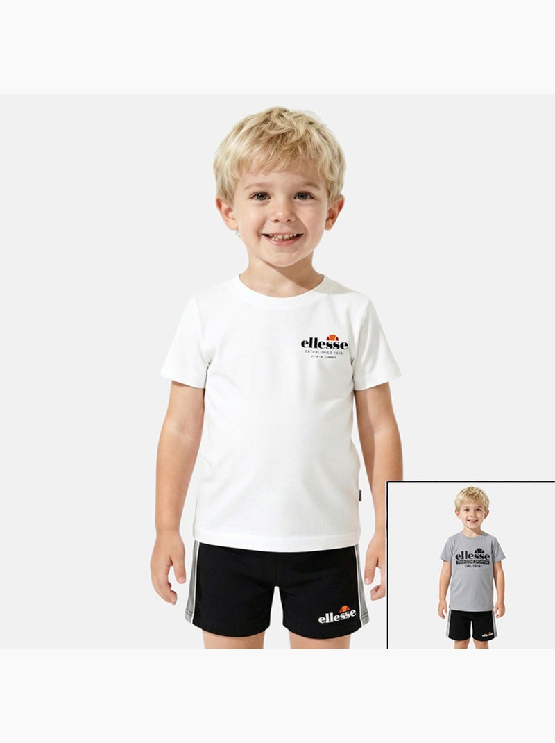 Ellesse - lot de 2 t-shirts manches courtes et short Noir - Kiabi