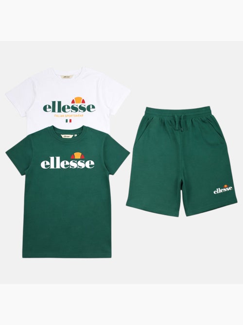 Ellesse - lot de 2 t-shirts manches courtes et short - Kiabi