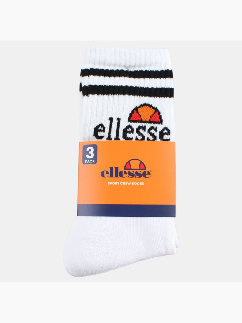 Ellesse - Lot de 3 paires de chaussettes Blanc - Kiabi
