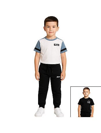 Ellesse - Pack 2 t-shirts et 1 pantalon jogging garçon à imprimé