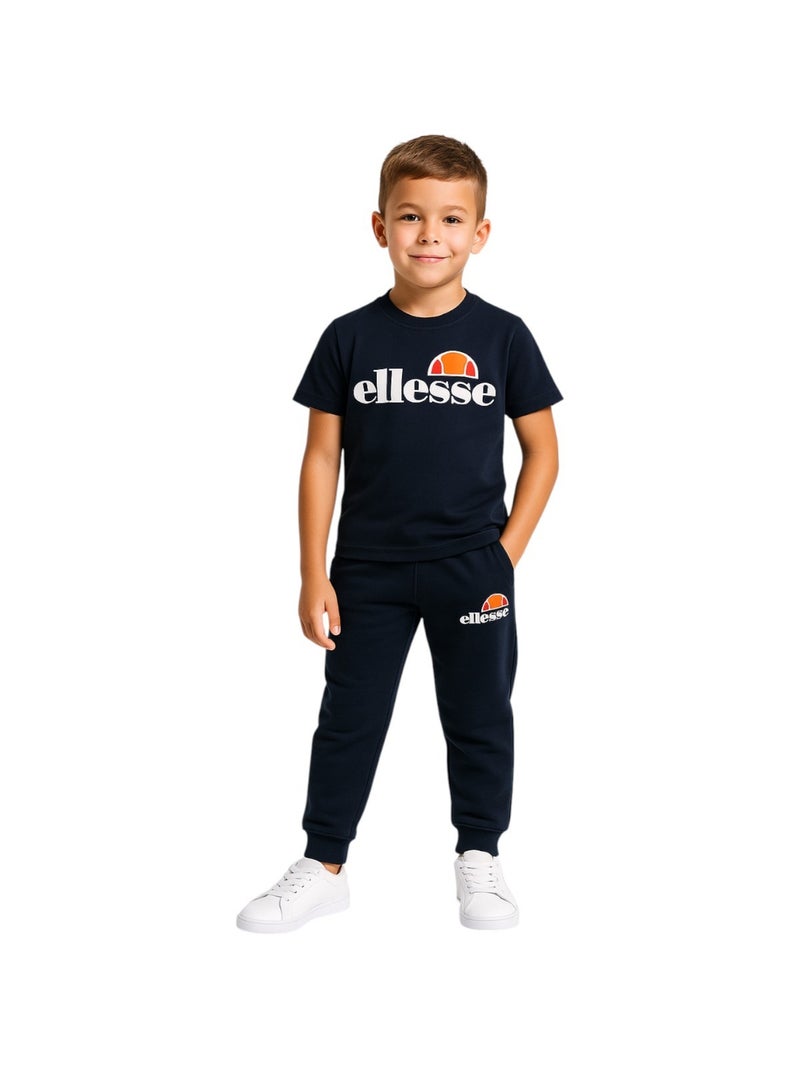 Ellesse - Pack 2 t-shirts et 1 pantalon jogging garçon à imprimé Bleu marine - Kiabi