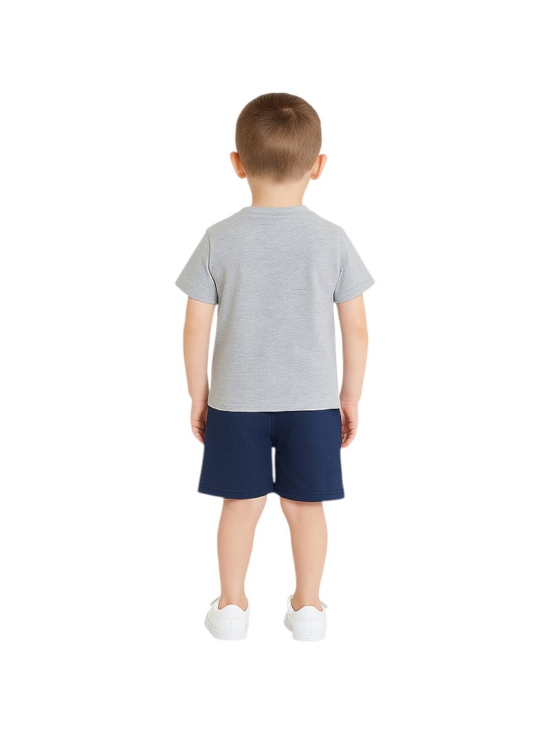 Ellesse - Pack 2 t-shirts et 1 short garçon à imprimé Gris - Kiabi