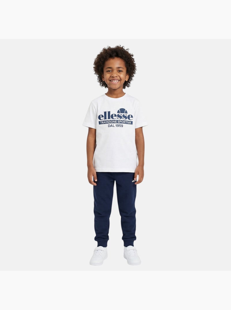 Ellesse - Pack de 2 T-shirts et 1 pantalon de jogging Garcon Blanc - Kiabi