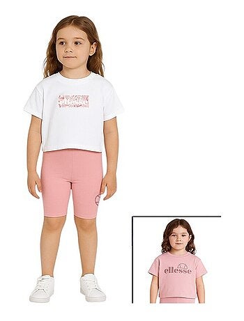 Ellesse - Pack de 2 T-shirts et short cycliste Fille