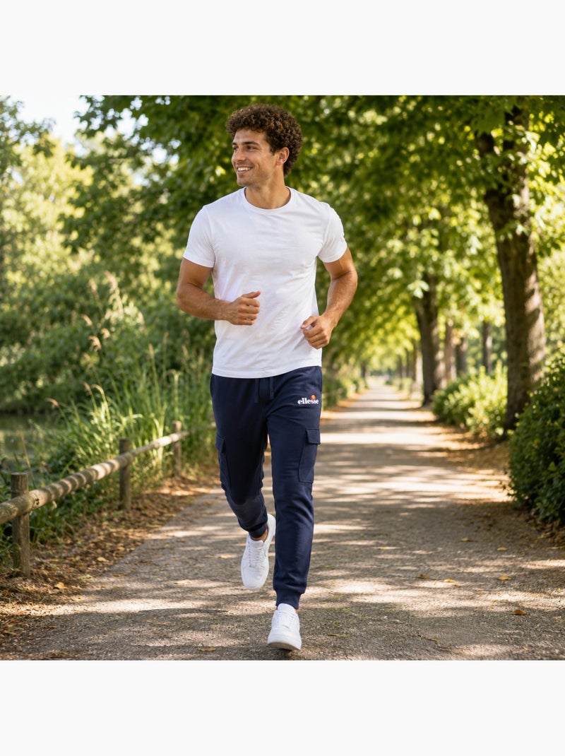 Ellesse - pantalon de jogging à cordon de serrage, coupe décontractée, poches cargo et bas resserrés Bleu marine - Kiabi