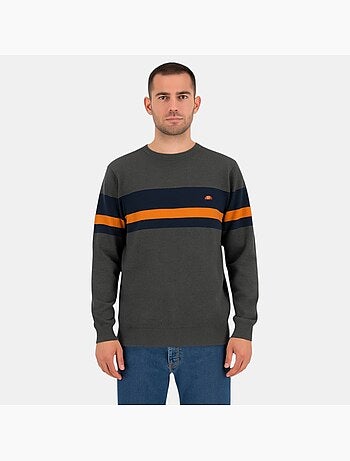 Ellesse - pull col rond à bandes contrastées, manches longues