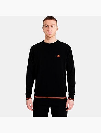 Ellesse - pull col rond à finitions contrastées, manches longues et détails brodés