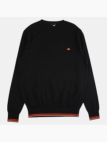 Ellesse - pull col rond à finitions contrastées, manches longues et détails brodés
