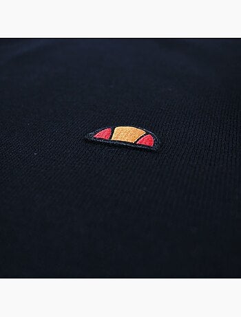 Ellesse - pull col rond à finitions contrastées, manches longues et détails brodés