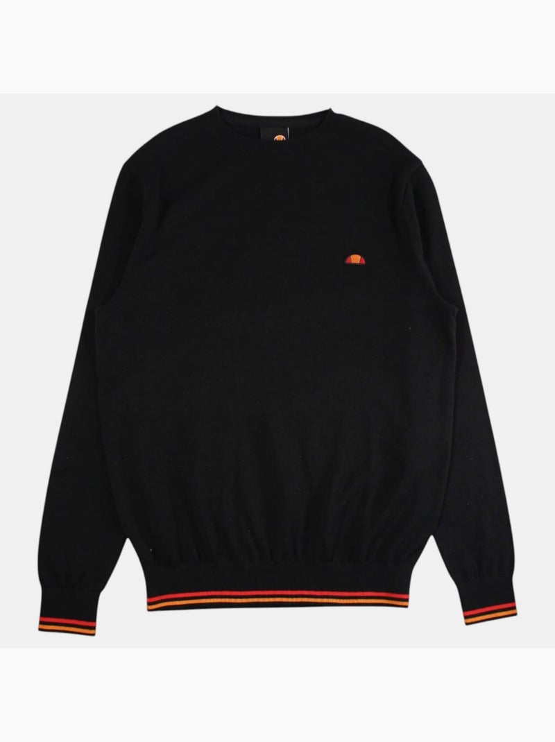 Ellesse - Pull homme style minimaliste et finitions contrastées Noir - Kiabi