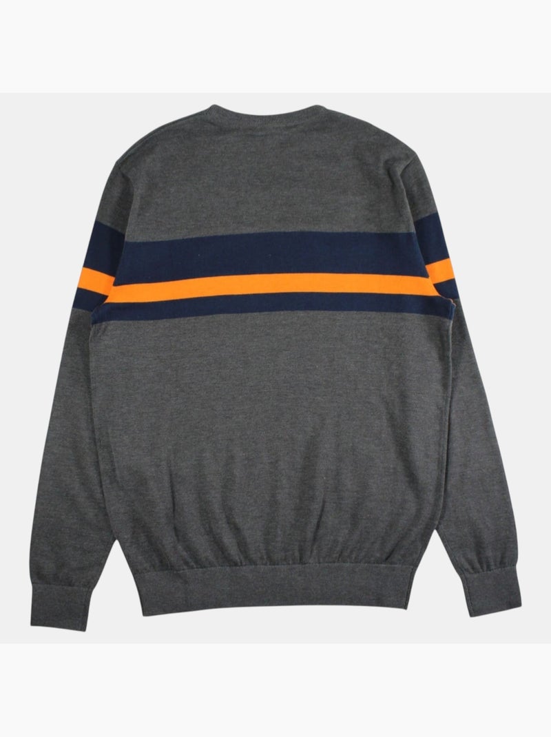 Ellesse - Pull homme style moderne à bandes contrastées Gris - Kiabi