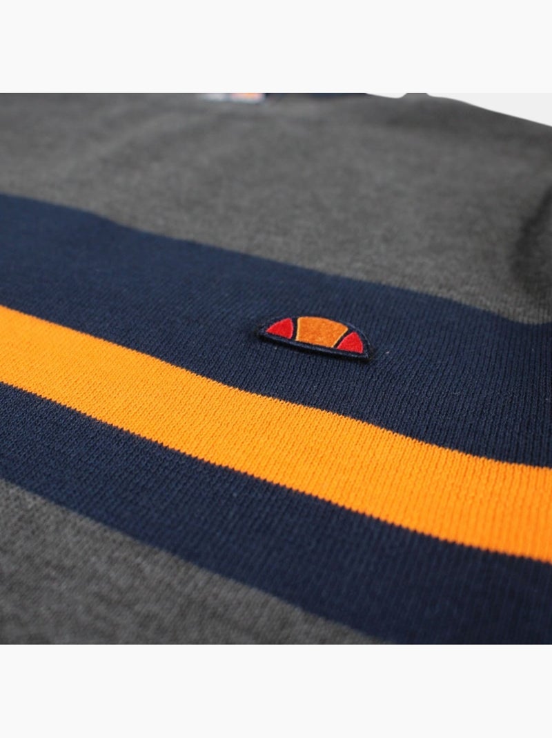 Ellesse - Pull homme style moderne à bandes contrastées Gris - Kiabi