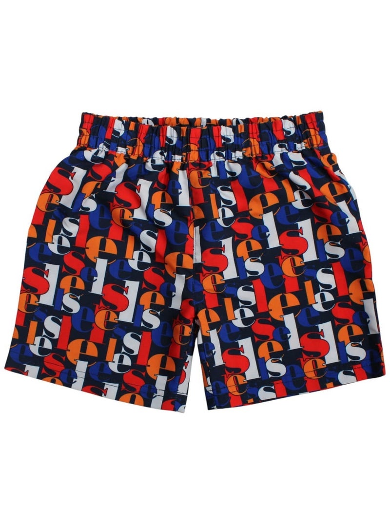 Ellesse - short de bain à imprimé graphique, coupe droite Noir - Kiabi