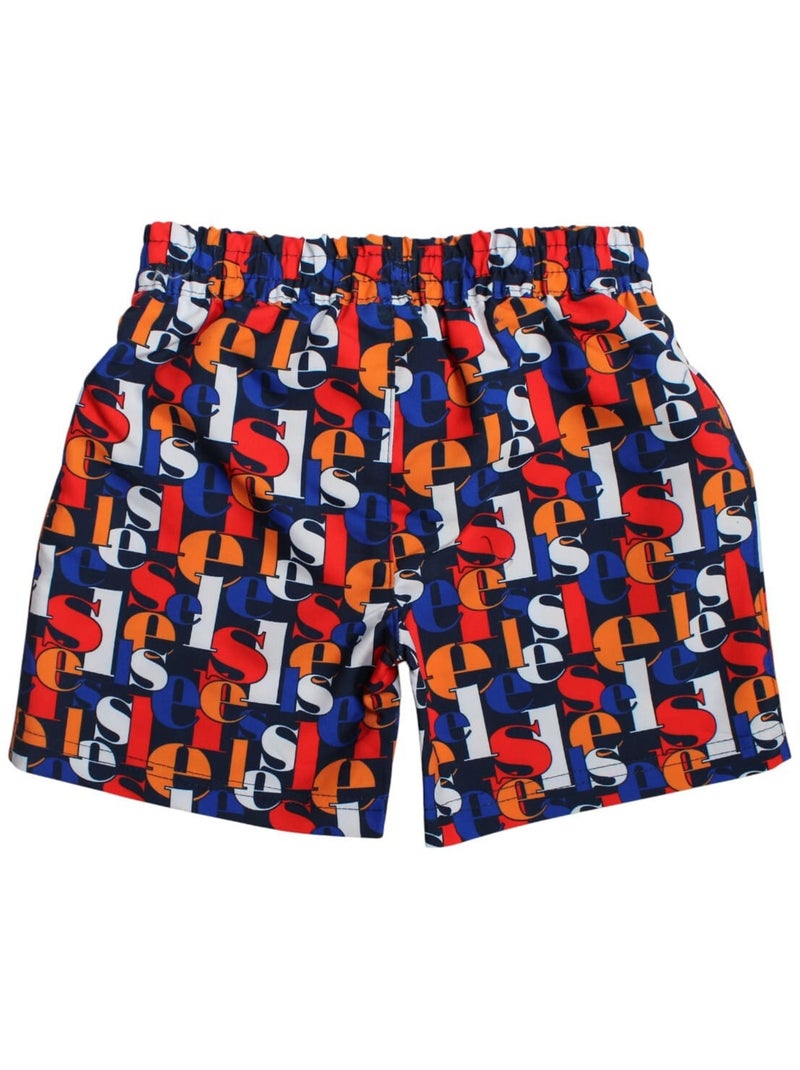 Ellesse - short de bain à imprimé graphique, coupe droite Noir - Kiabi
