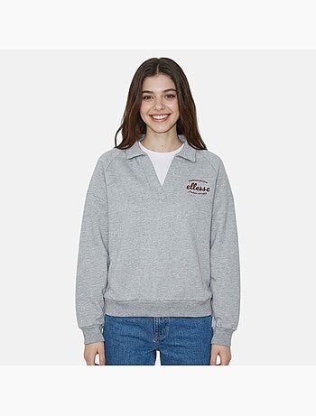 Ellesse - sweat col polo imprimé, manches longues