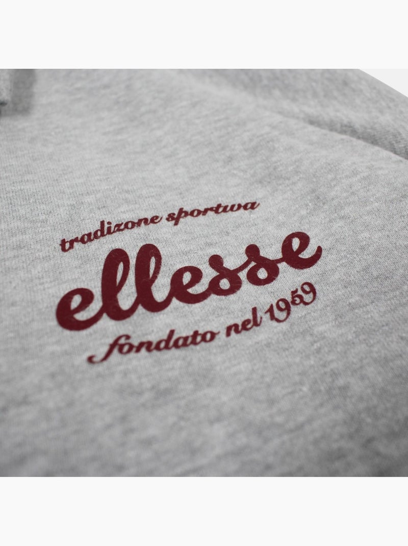 Ellesse - sweat col polo imprimé, manches longues Gris - Kiabi