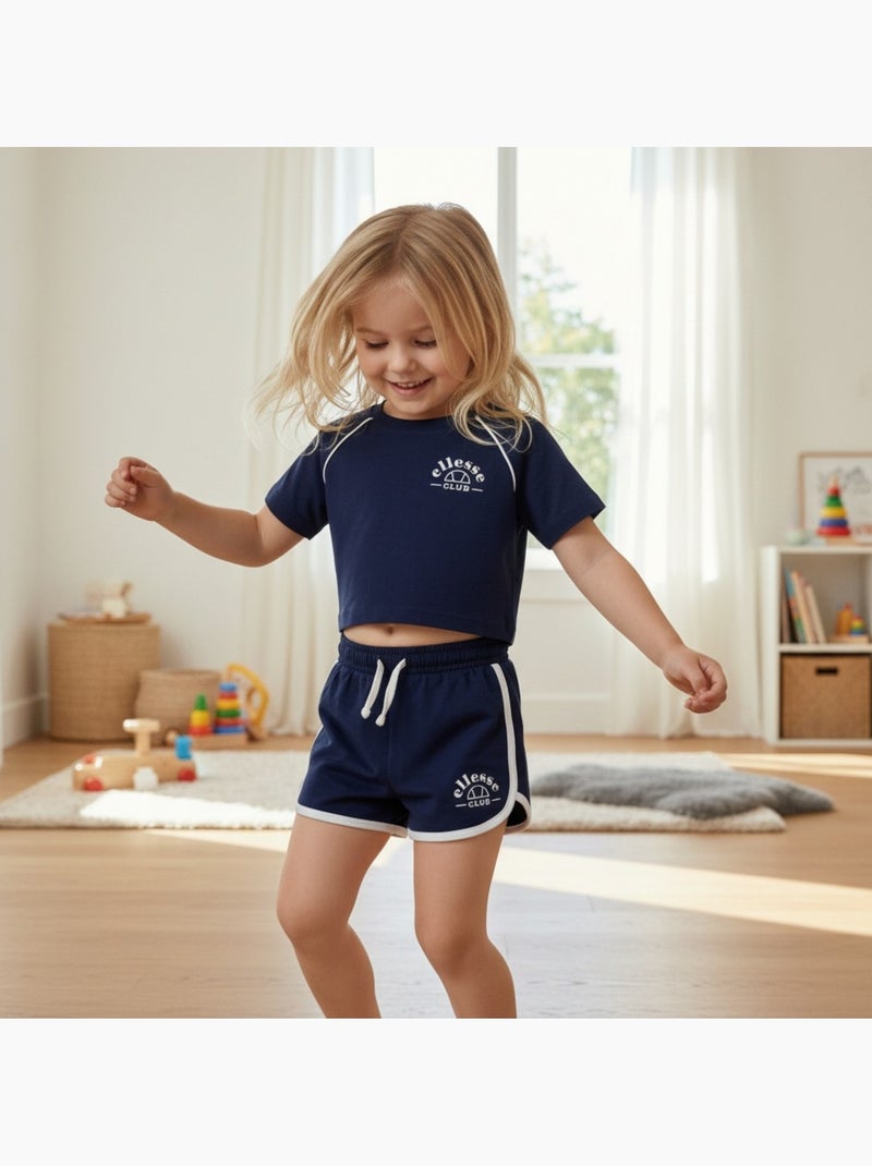 Ellesse - T-shirt avec logo et short fille Bleu marine - Kiabi
