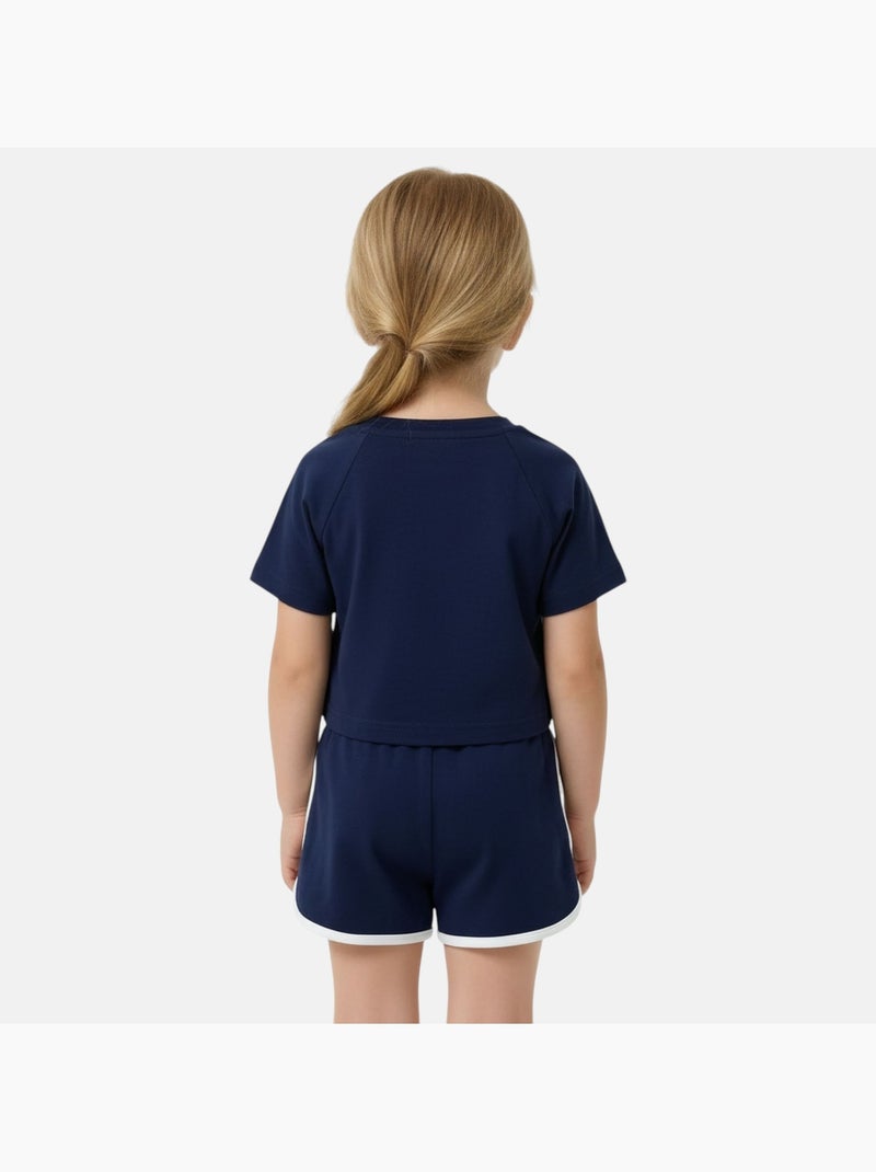 Ellesse - T-shirt avec logo et short fille Bleu marine - Kiabi