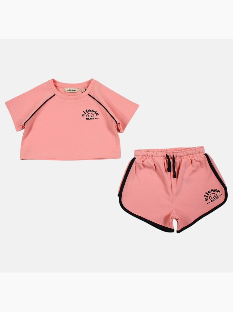 Ellesse - T-shirt avec logo et short fille Rose - Kiabi