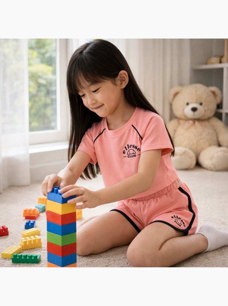 Ellesse - T-shirt avec logo et short fille Rose - Kiabi