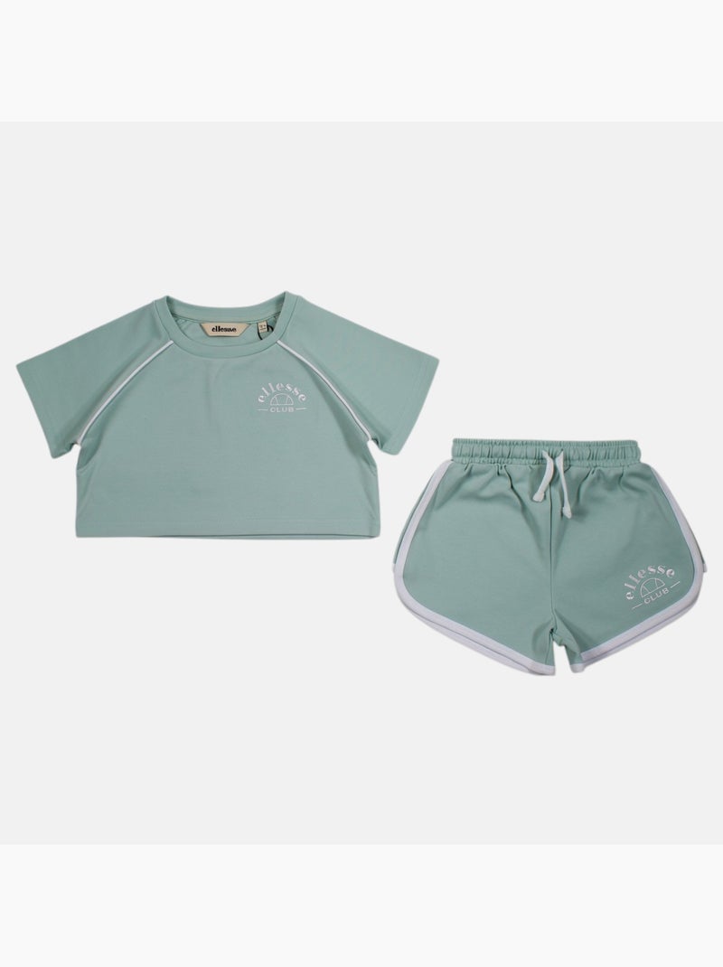 Ellesse - T-shirt avec logo et short fille Vert - Kiabi