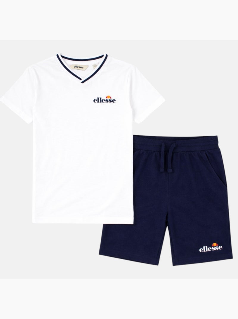 Ellesse - T-shirt col V et short garçon Blanc - Kiabi