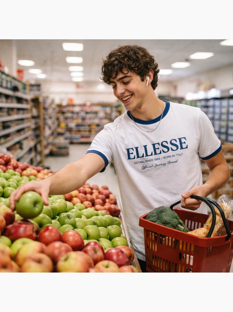 Ellesse - T-shirt manches courtes avec imprimé Homme Blanc - Kiabi