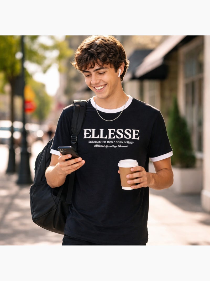 Ellesse - T-shirt manches courtes avec imprimé Homme Noir - Kiabi