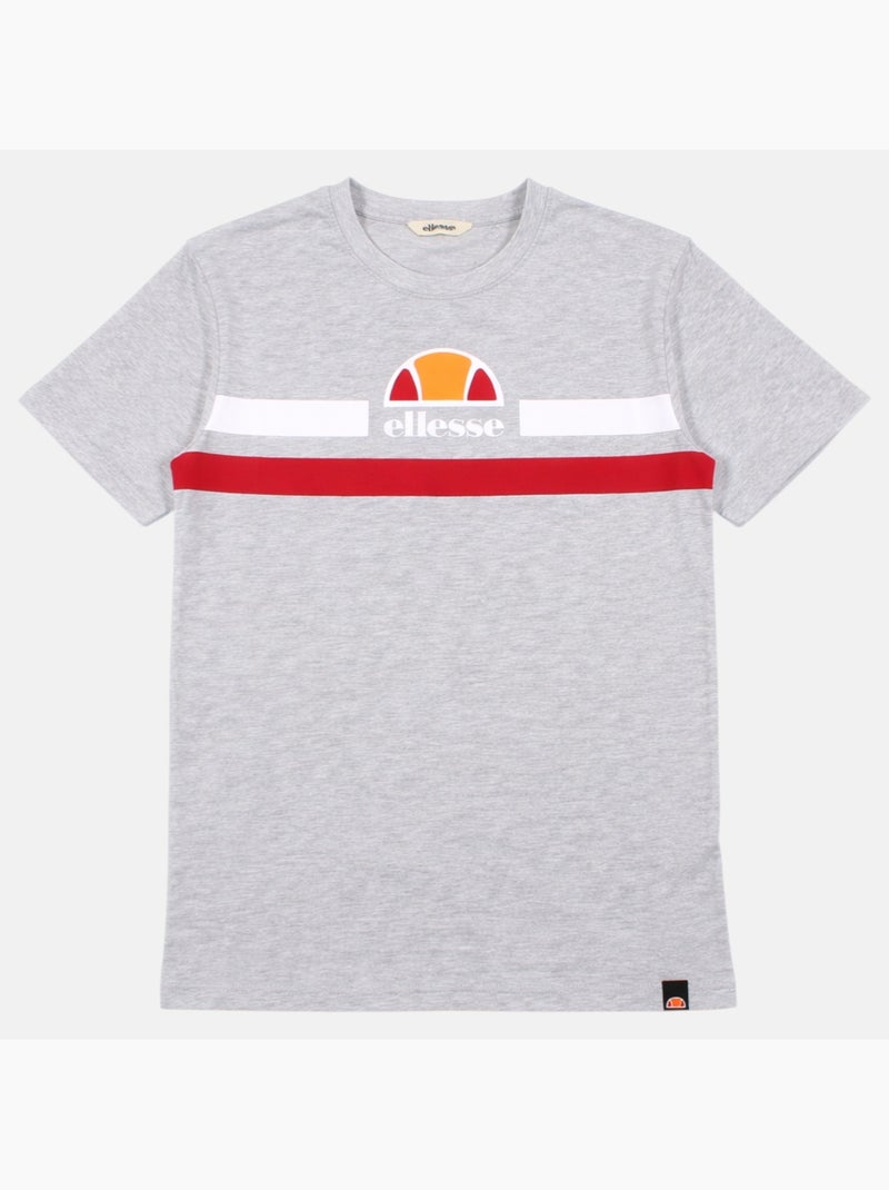 Ellesse - T-shirt manches courtes avec lignes de couleur Homme Gris - Kiabi
