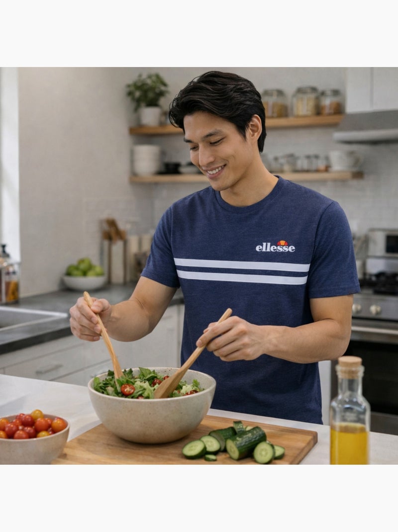Ellesse - T-shirt manches courtes avec lignes horizontales Homme Bleu - Kiabi