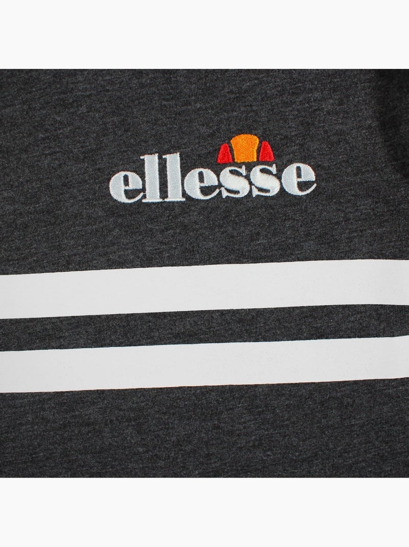 Ellesse - T-shirt manches courtes avec lignes horizontales Homme gris anthracite - Kiabi