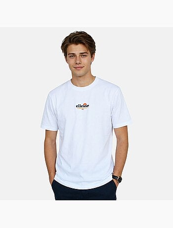 Ellesse - t-shirt manches courtes, col rond et détails brodés
