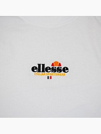 Ellesse - t-shirt manches courtes, col rond et détails brodés