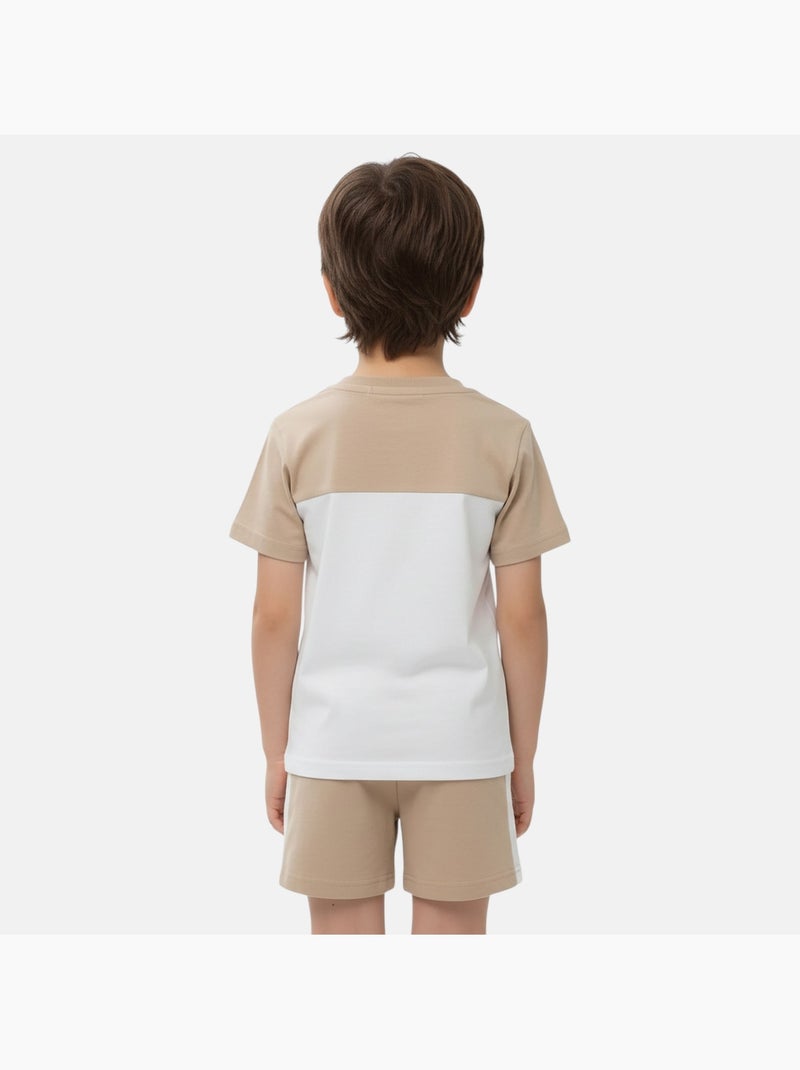 Ellesse - T-shirt manches courtes garçon et short Beige - Kiabi