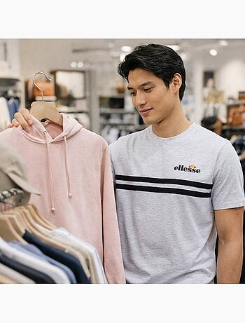 Ellesse - T-shirt manches courtes avec lignes horizontales Homme